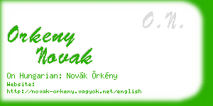 orkeny novak business card